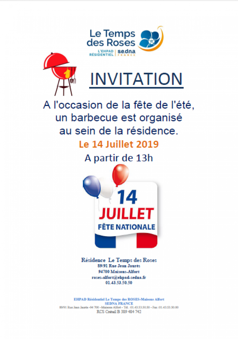 FÊTE DE L’ÉTÉ - 14 JUILLET 2019